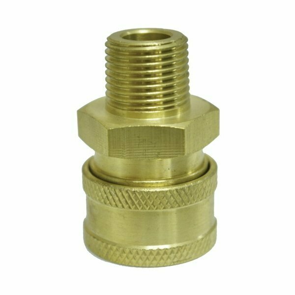 K-T Industries Quick Coupler, 3/8 in Connection, MNPT x Quick Connect, Brass 6-7070